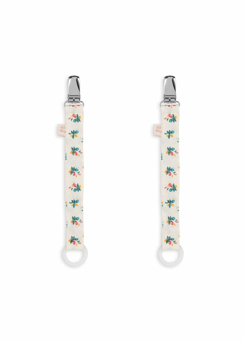 Changing &amp; Nursing | Kids Konges Sløjd 2 PACK PACIFIER STRAP Fleur Coloré