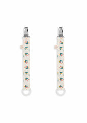 Changing &amp; Nursing | Kids Konges Sløjd 2 PACK PACIFIER STRAP Fleur Coloré
