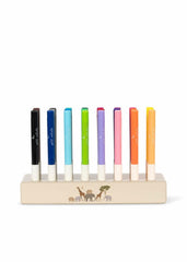 Creative &amp; Games | Kids Konges Sløjd MARKERS IN WOODEN BLOCK 24 PCS FSC Safari