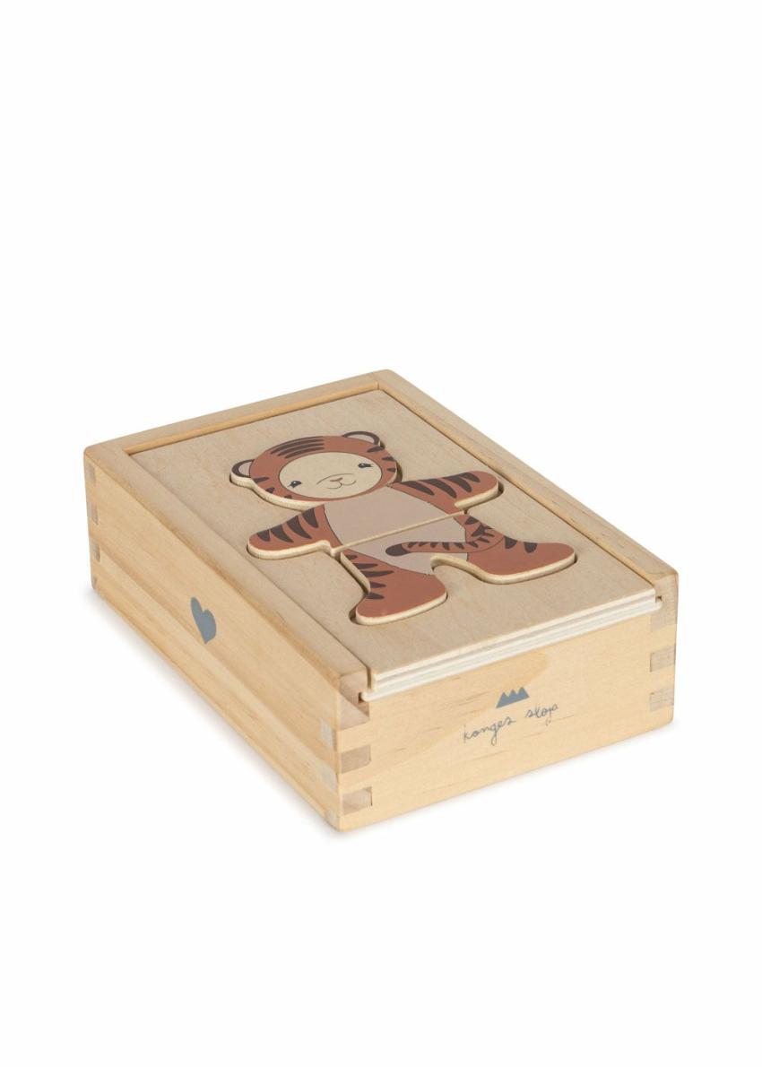 Creative &amp; Games | Kids Konges Sløjd WOODEN TEDDY DRESS UP PUZZLE FSC Animals
