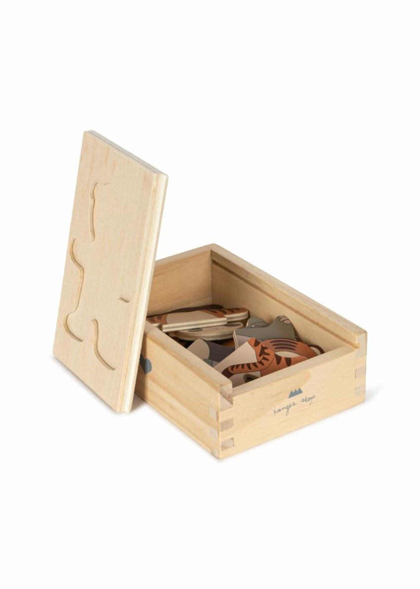 Creative &amp; Games | Kids Konges Sløjd WOODEN TEDDY DRESS UP PUZZLE FSC Animals