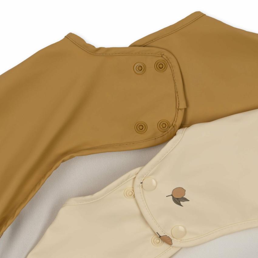 Dinner Time | Kids Konges Sløjd 2 PACK DINNER BIB WITH SLEEVES Lemon