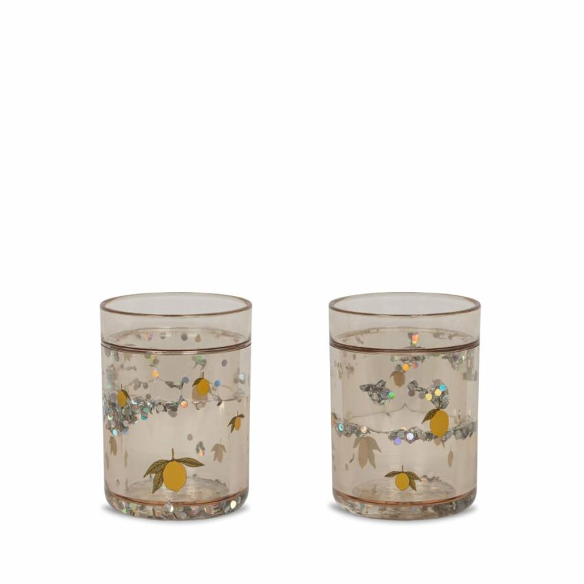 Dinner Time | Kids Konges Sløjd 2 PACK GLITTER CUPS Lemon