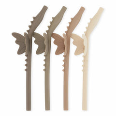 Dinner Time | Kids Konges Sløjd 4-PACK SILICONE SIP STRAW DRAGON Shitaki Mix