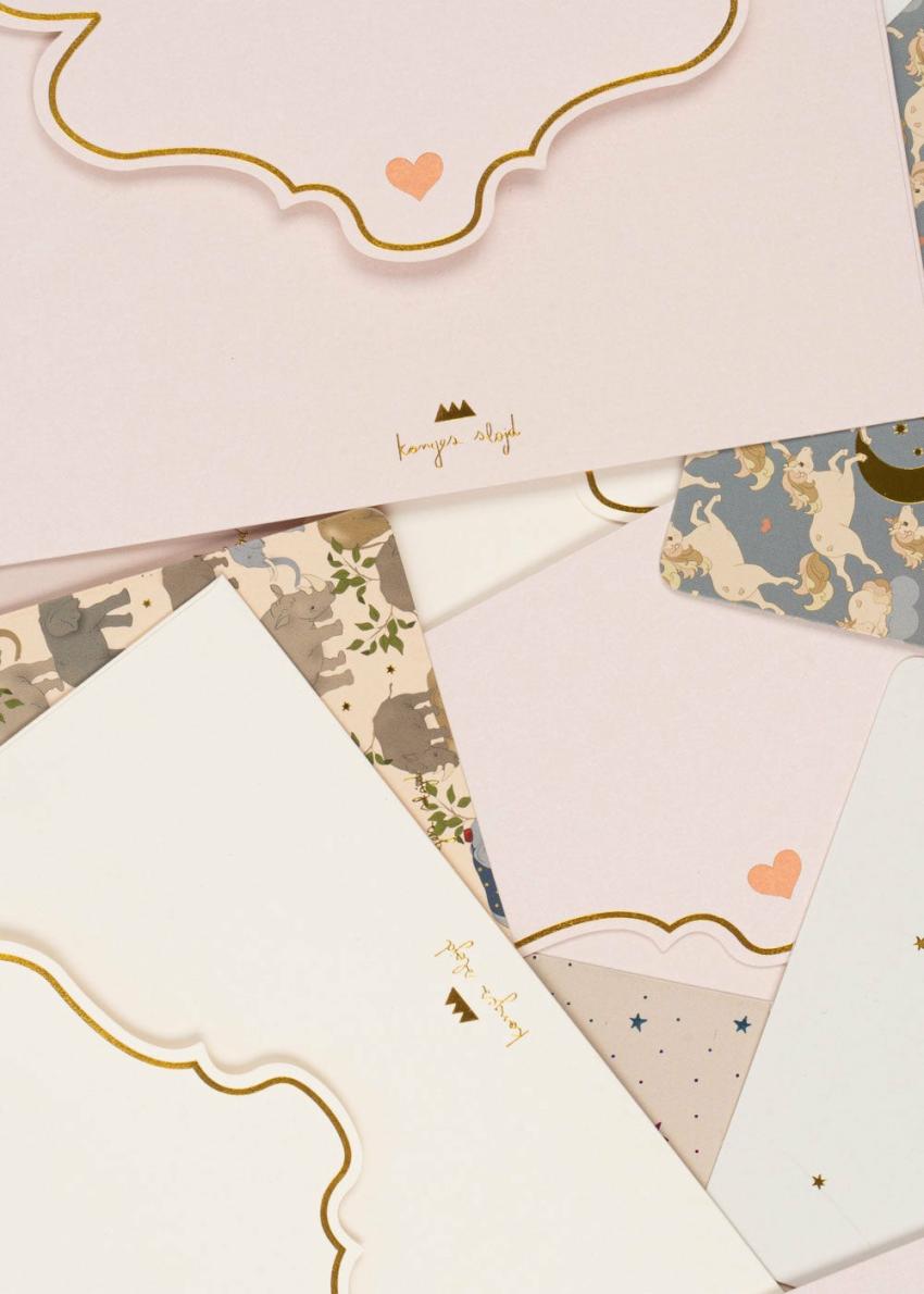 Dinner Time | Kids Konges Sløjd 6 PACK GREETING CARDS FSC Unicorn/safari