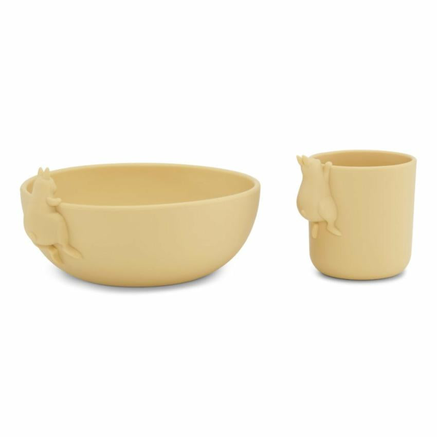 Dinner Time | Kids Konges Sløjd BUNNY BOWL AND CUP SET Limonade
