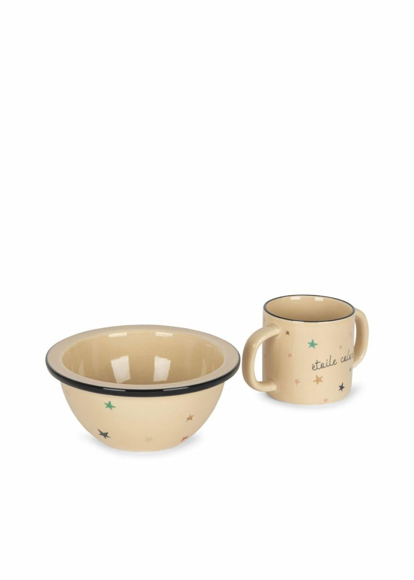 Dinner Time | Kids Konges Sløjd CERAMIC BOWL &amp; CUP Etoile Coloree
