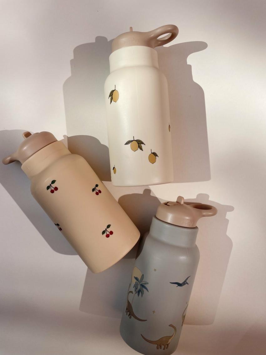 Dinner Time | Kids Konges Sløjd SILICONE DRINKING BOTTLE Lemon