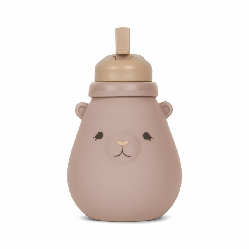 Dinner Time | Kids Konges Sløjd SILICONE DRINKING BOTTLE TEDDY Blush