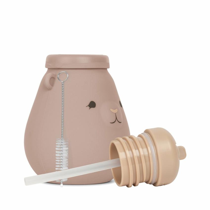 Dinner Time | Kids Konges Sløjd SILICONE DRINKING BOTTLE TEDDY Blush
