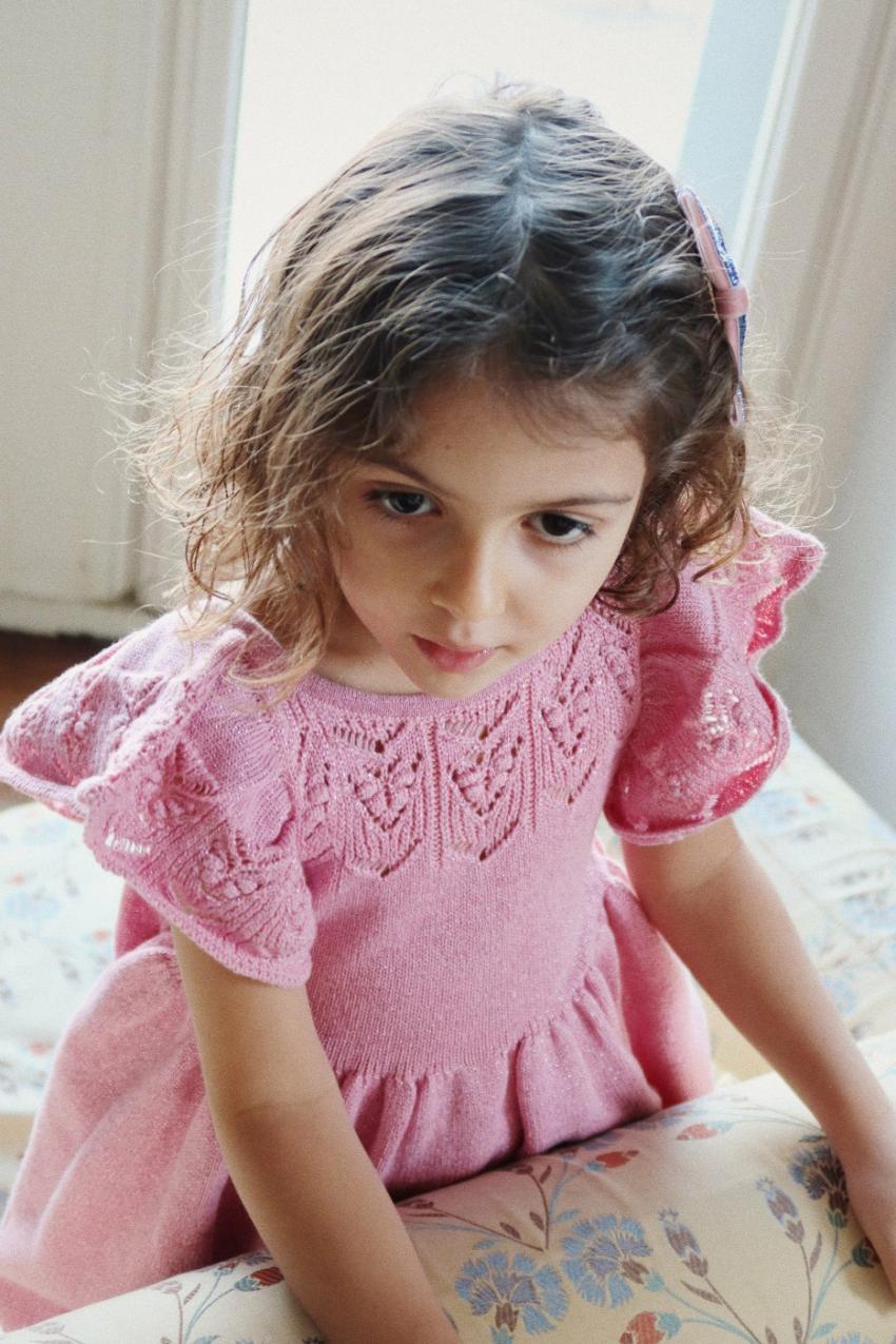 Dresses | Kids Konges Sløjd CABBY KNIT DRESS Powder Pink