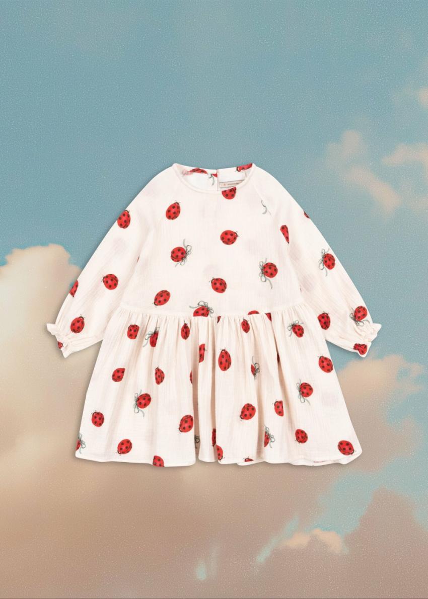 Dresses | Kids Konges Sløjd COCO LADYBUG DRESS GOTS Ladybug Bow