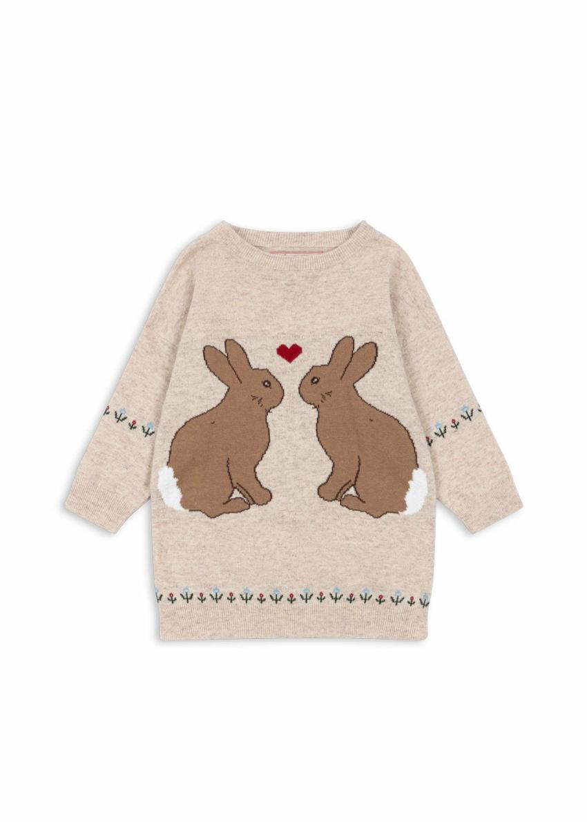 Dresses | Kids Konges Sløjd ELI KNIT DRESS Off White Melange