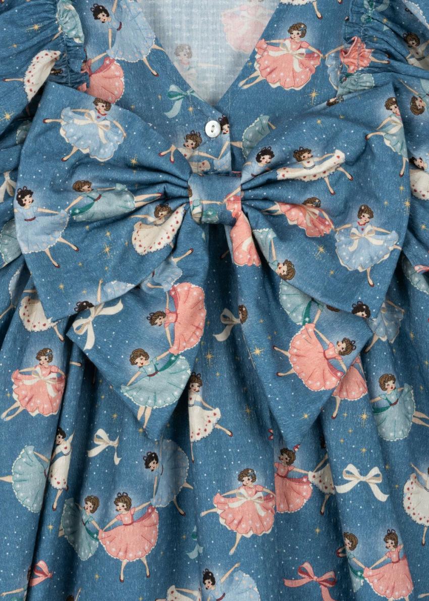 Dresses | Kids Konges Sløjd EVIA LS BOW DRESS GOTS Snow Bow Ballerina