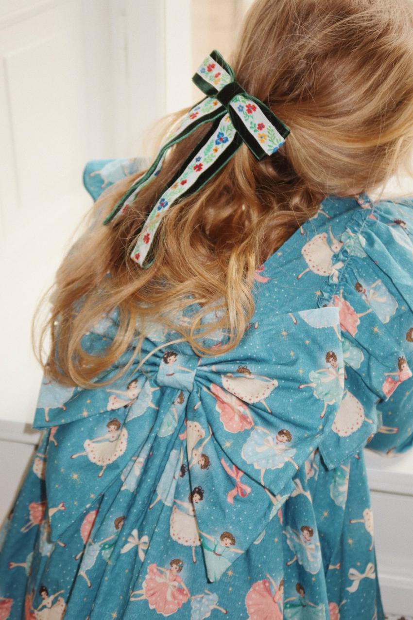 Dresses | Kids Konges Sløjd EVIA LS BOW DRESS GOTS Snow Bow Ballerina