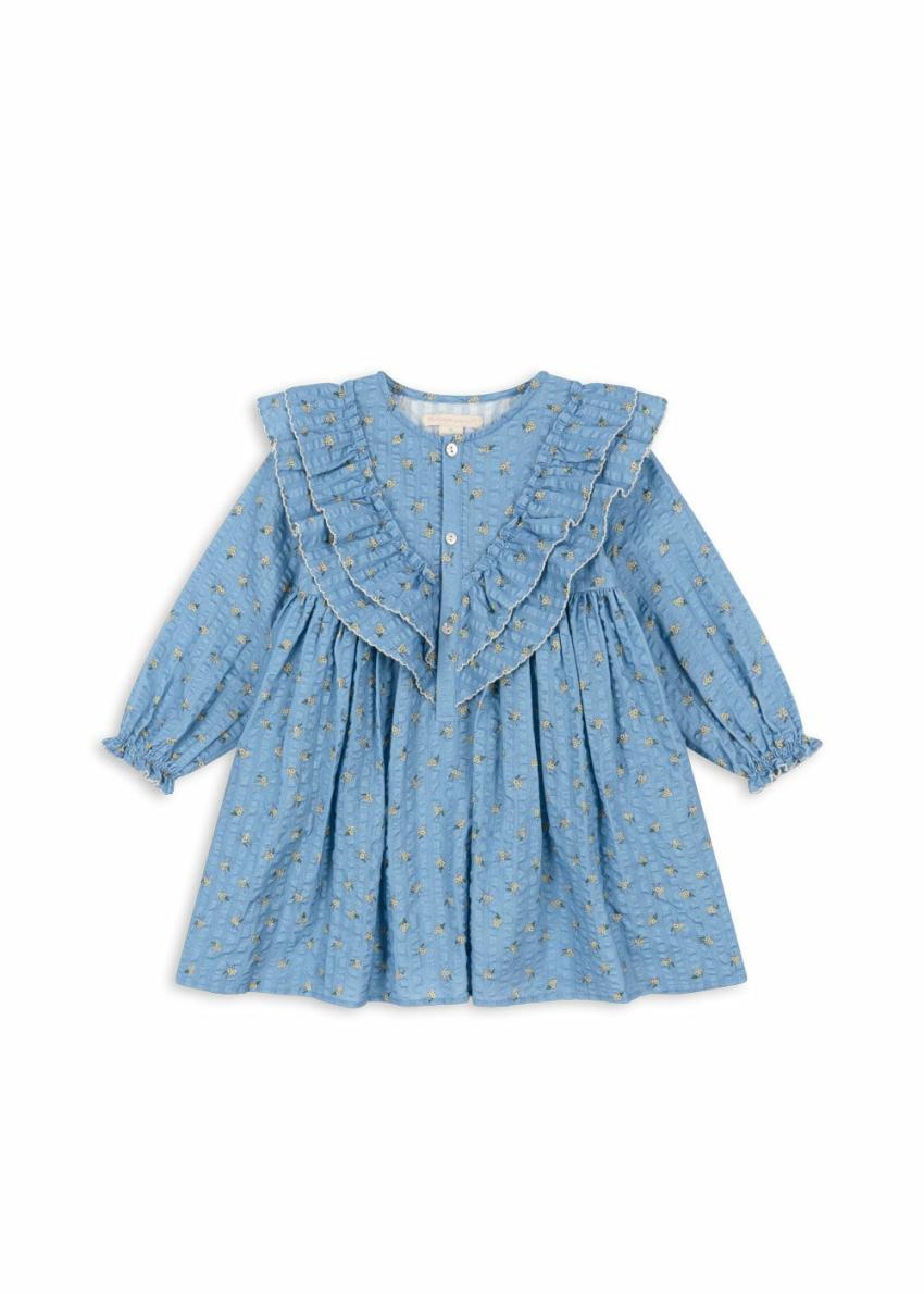 Dresses | Kids Konges Sløjd KIM FRILL DRESS GOTS Billie Blue