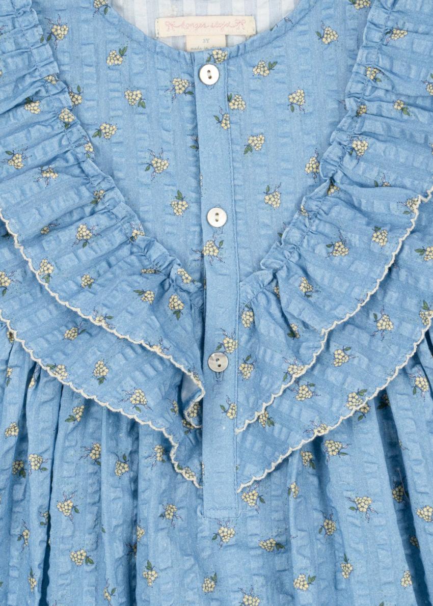Dresses | Kids Konges Sløjd KIM FRILL DRESS GOTS Billie Blue
