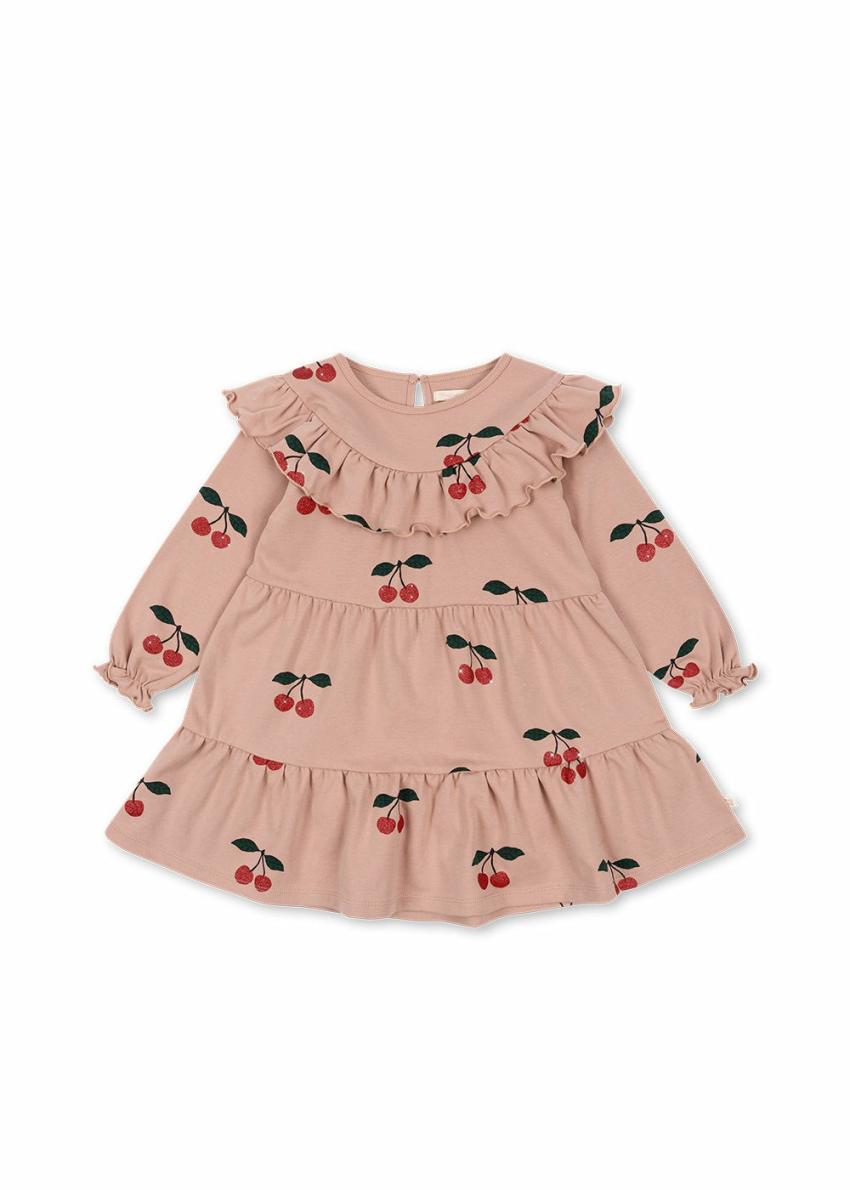 Dresses | Kids Konges Sløjd MALLI CHERRY GLITTER DRESS GOTS Ma Grande Cerise Glitter Mellow