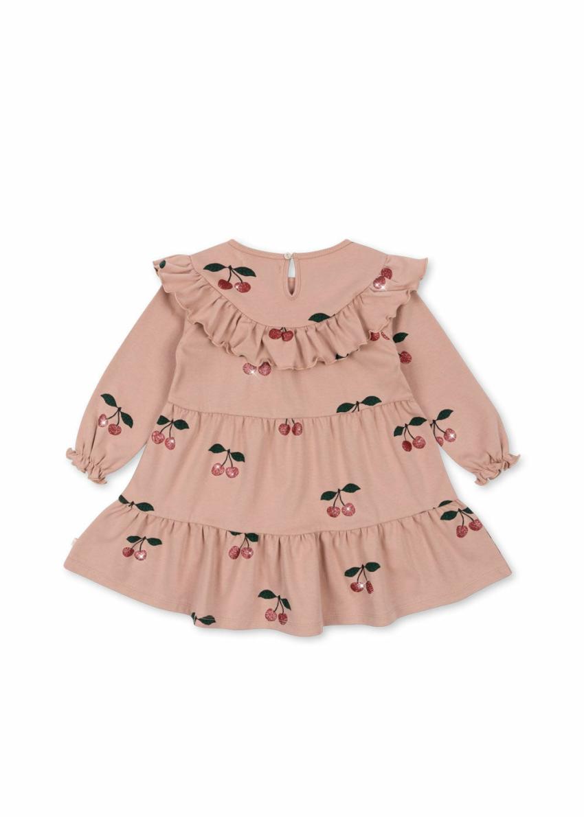 Dresses | Kids Konges Sløjd MALLI CHERRY GLITTER DRESS GOTS Ma Grande Cerise Glitter Mellow