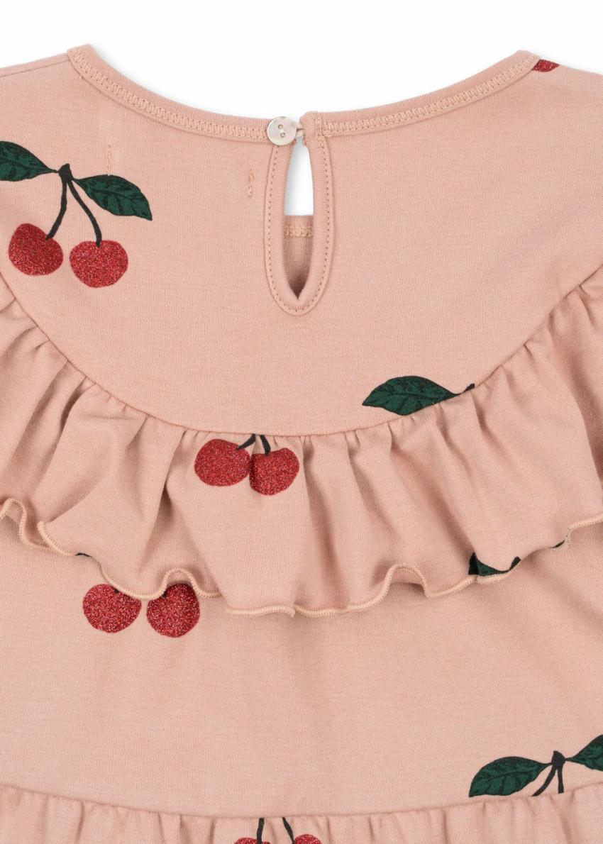 Dresses | Kids Konges Sløjd MALLI CHERRY GLITTER DRESS GOTS Ma Grande Cerise Glitter Mellow