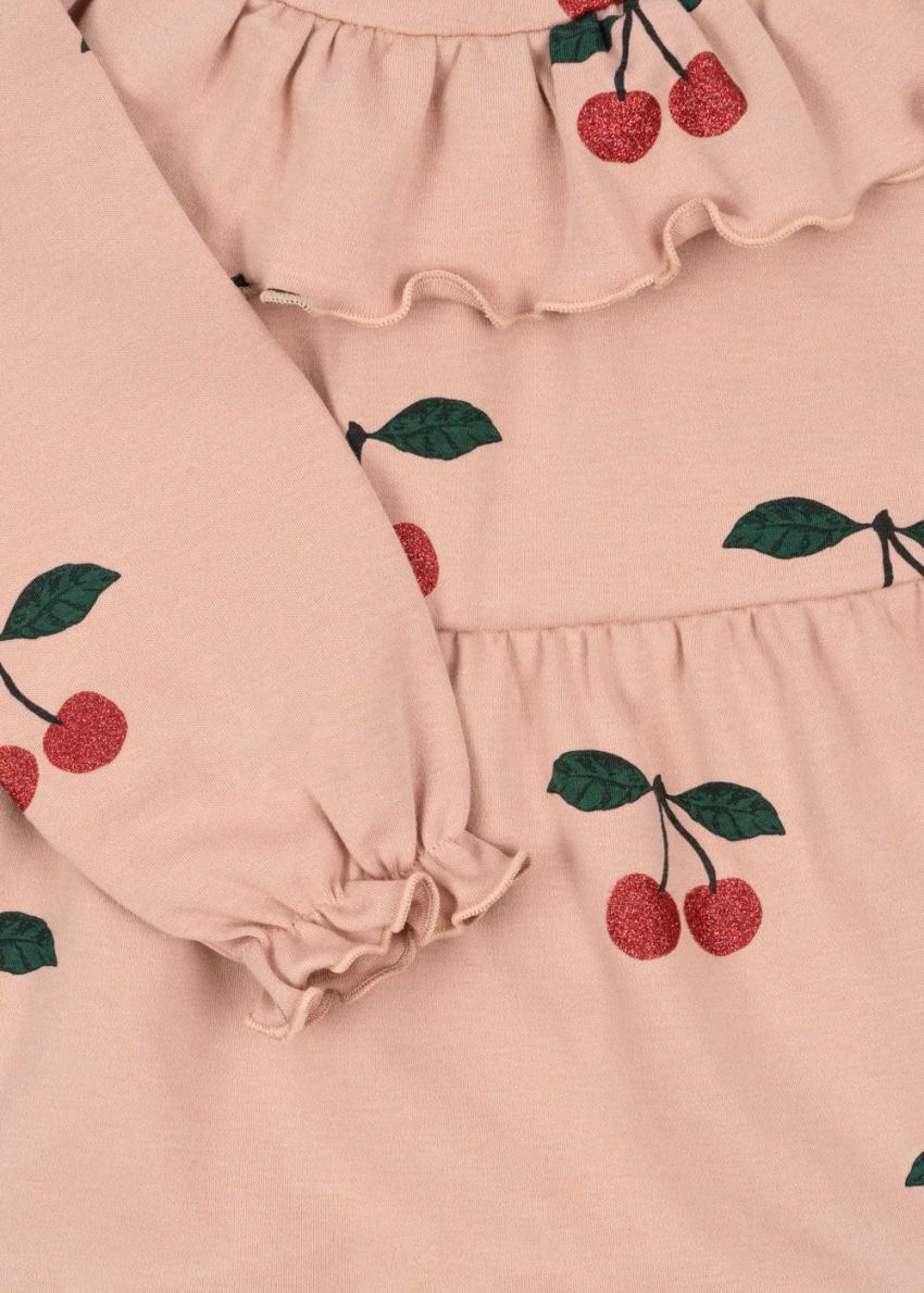 Dresses | Kids Konges Sløjd MALLI CHERRY GLITTER DRESS GOTS Ma Grande Cerise Glitter Mellow