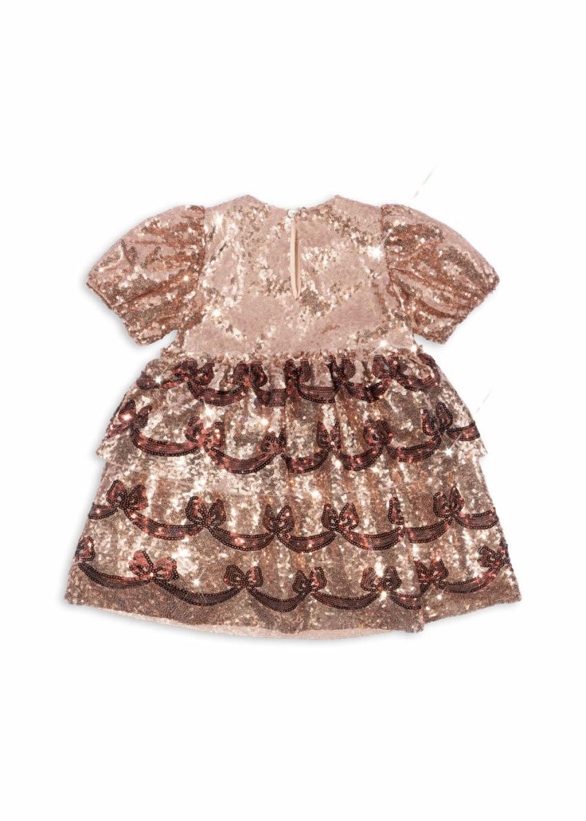 Dresses | Kids Konges Sløjd STARLA BOW WOW DRESS Gold Blush