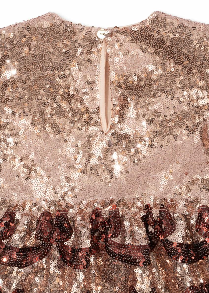 Dresses | Kids Konges Sløjd STARLA BOW WOW DRESS Gold Blush