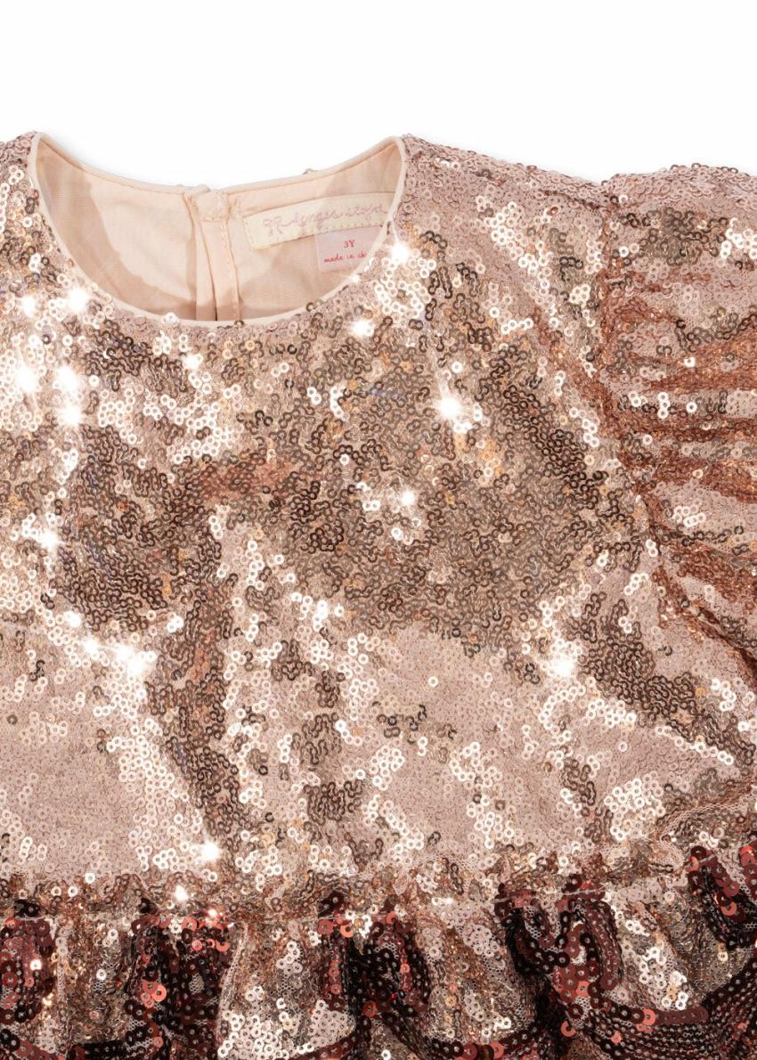 Dresses | Kids Konges Sløjd STARLA BOW WOW DRESS Gold Blush