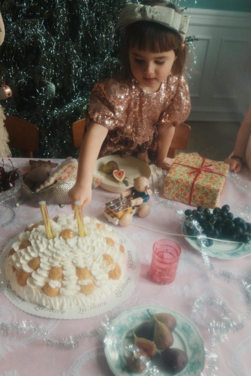 Dresses | Kids Konges Sløjd STARLA BOW WOW DRESS Gold Blush