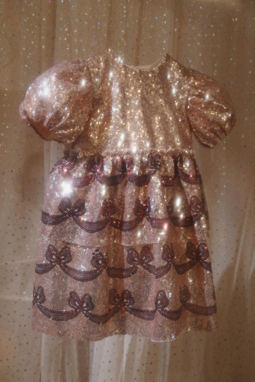 Dresses | Kids Konges Sløjd STARLA BOW WOW DRESS Gold Blush