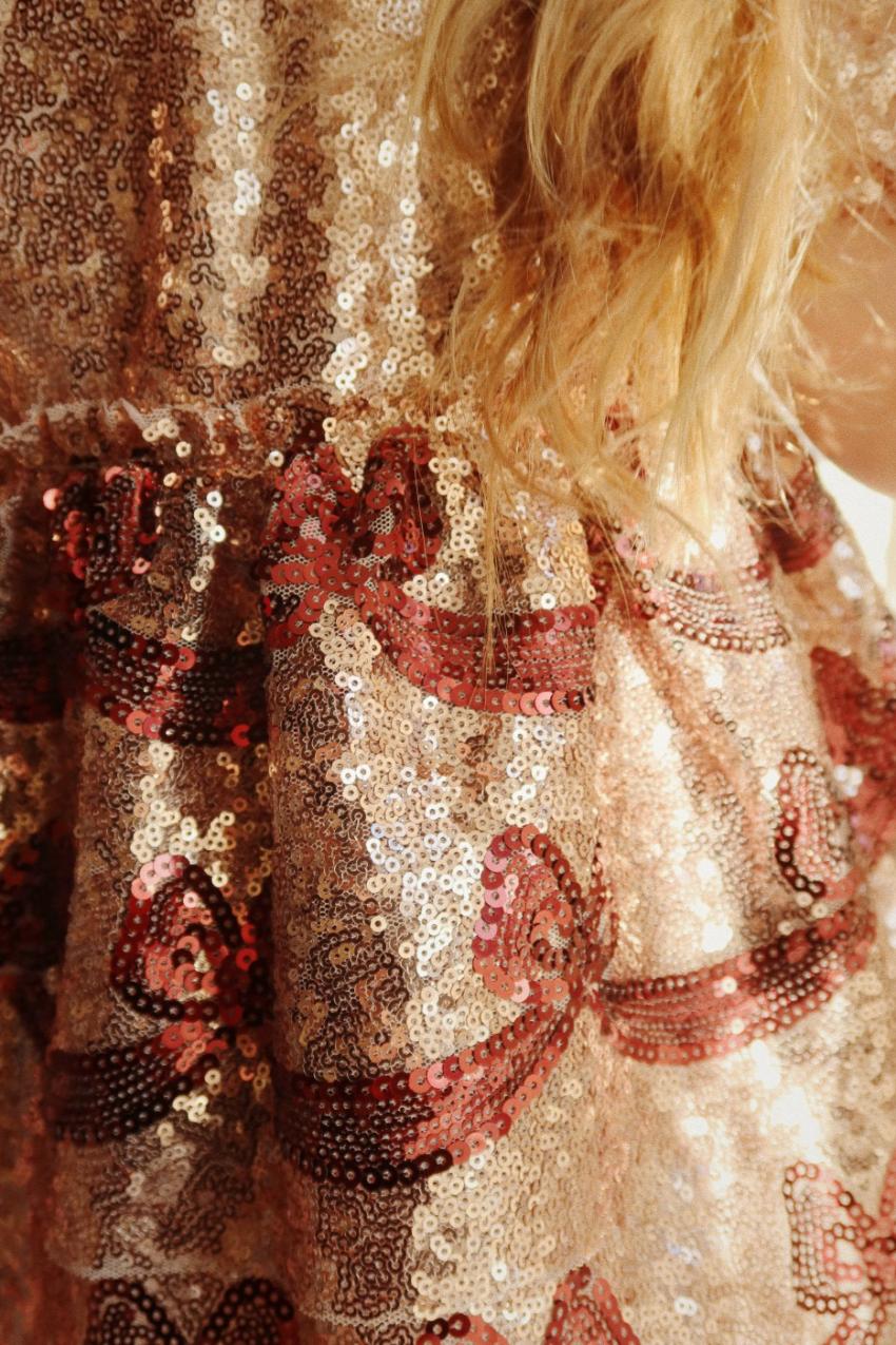 Dresses | Kids Konges Sløjd STARLA BOW WOW DRESS Gold Blush
