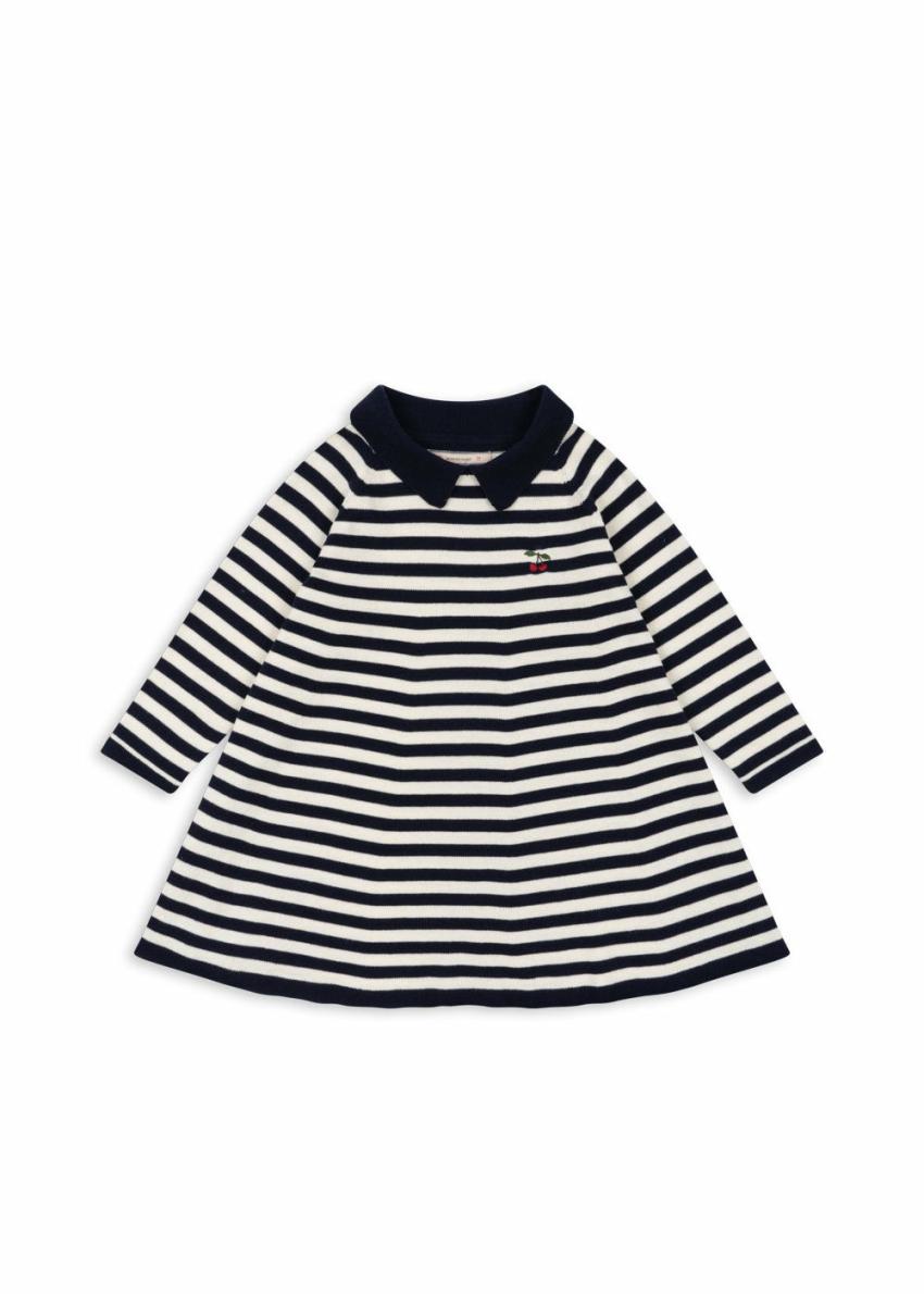 Dresses | Kids Konges Sløjd VENTON KNIT DRESS GOTS Navy Stripe