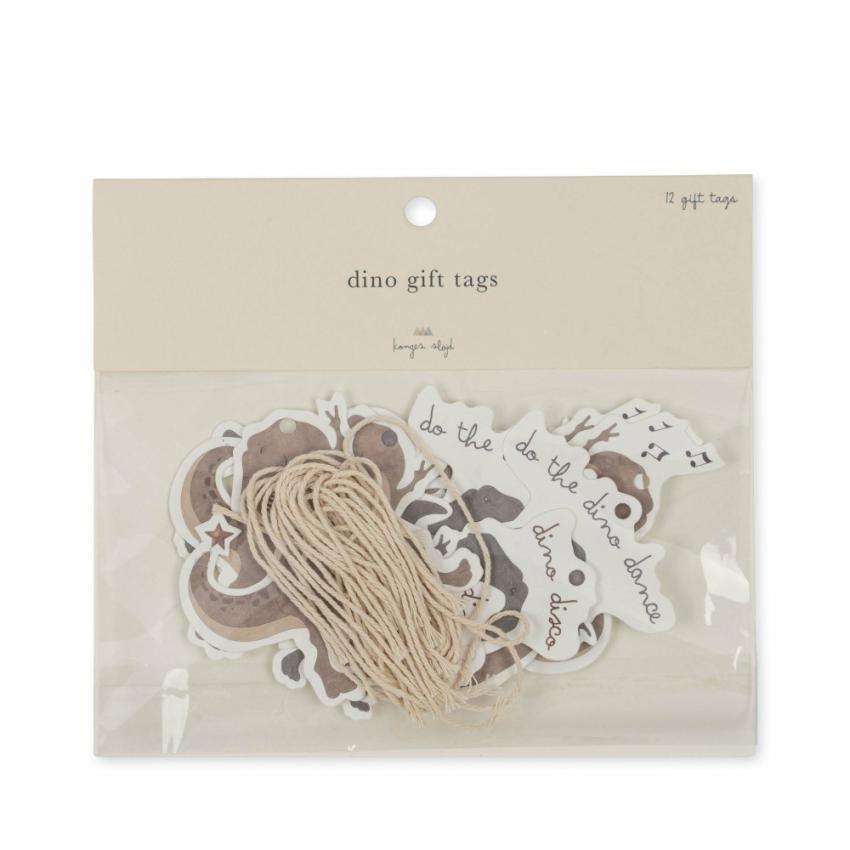 Kidsroom | Kids Konges Sløjd 12 PACK GIFT TAGS FSC Dino