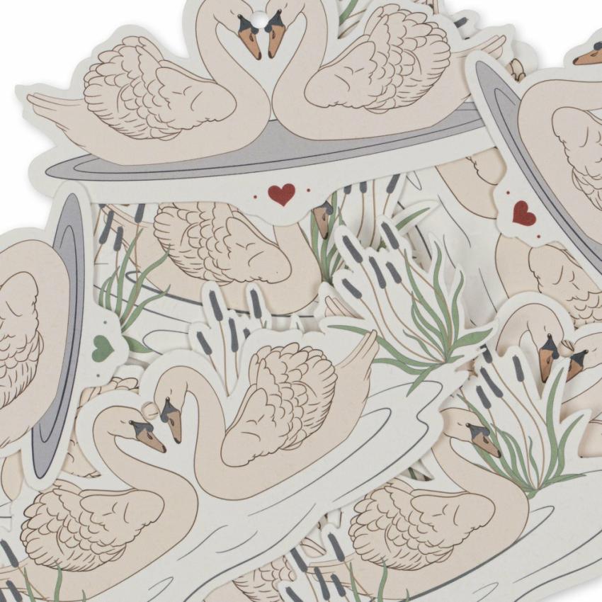 Kidsroom | Kids Konges Sløjd 12 PACK GIFT TAGS FSC Swan