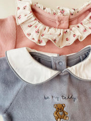 Onesies | Kids Konges Sløjd MIFFA FRILL ONESIE GOTS Mellow Rose