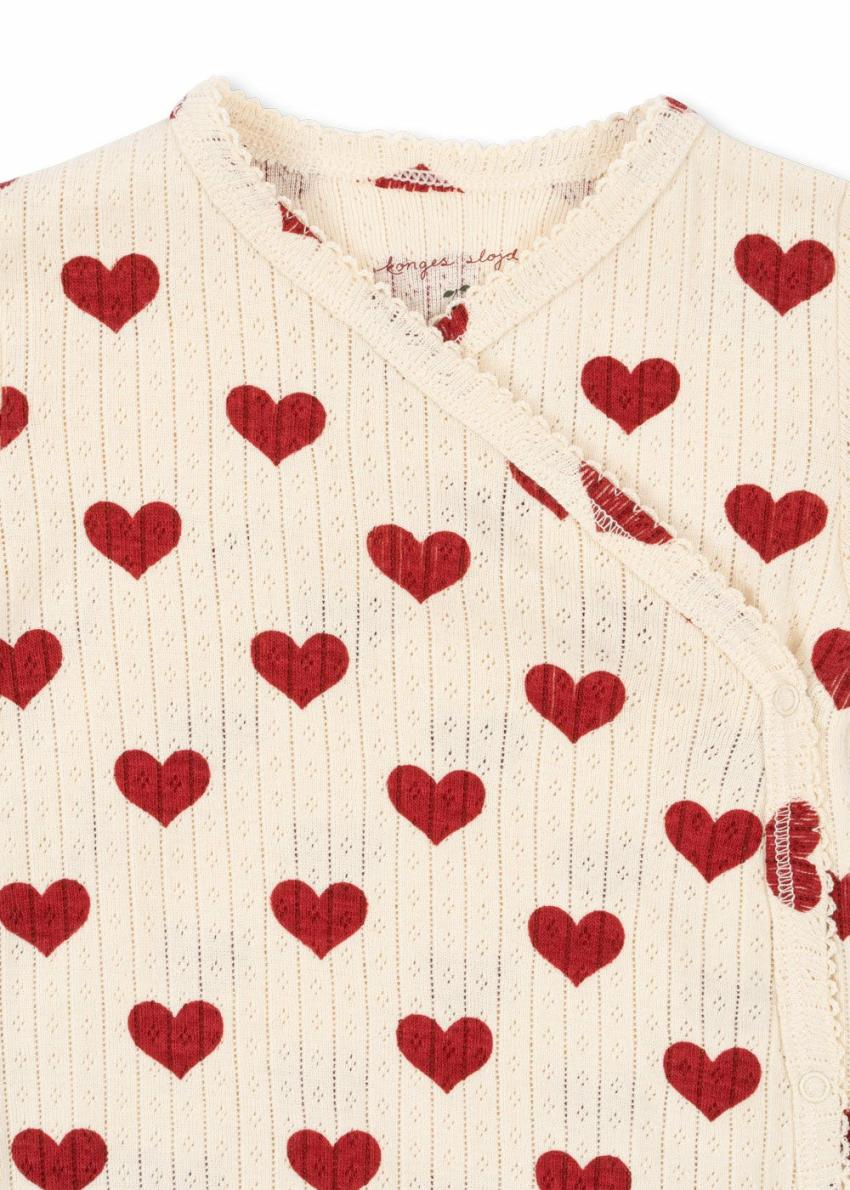 Onesies | Kids Konges Sløjd MINNIE NEWBORN ONESIE GOTS Amour Rouge
