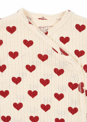 Onesies | Kids Konges Sløjd MINNIE NEWBORN ONESIE GOTS Amour Rouge