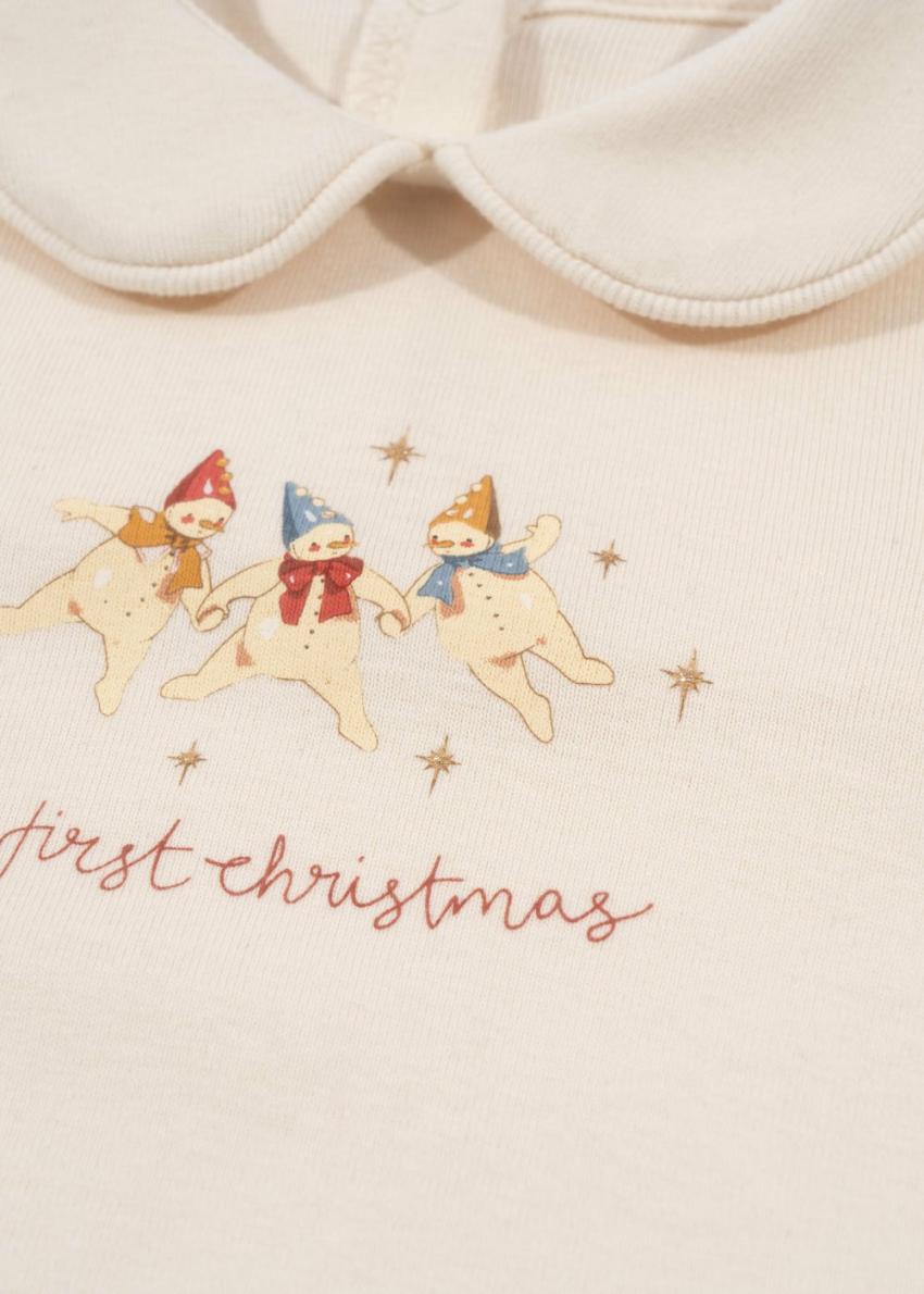 Onesies | Kids Konges Sløjd MY FIRST CHRISTMAS ONESIE GOTS Antique White