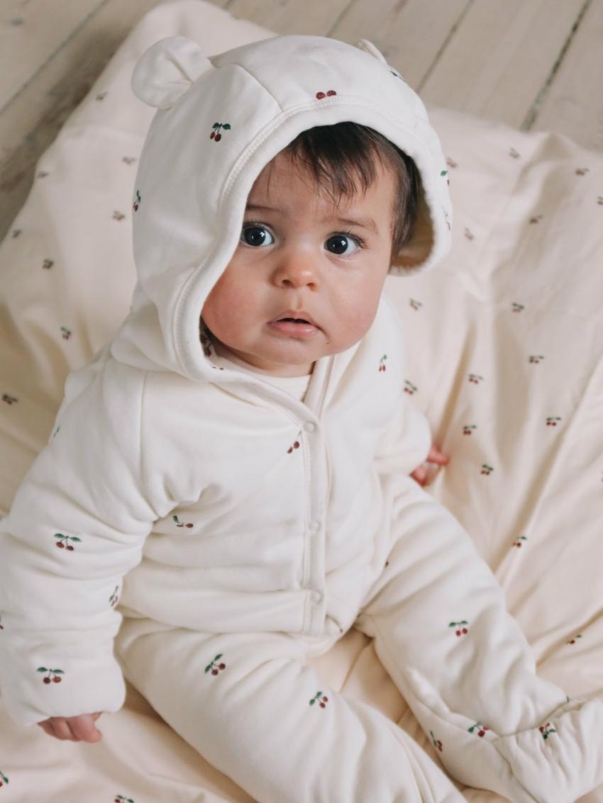 Outerwear | Kids Konges Sløjd NEWBORN ONESIE WITH HOOD Cherry