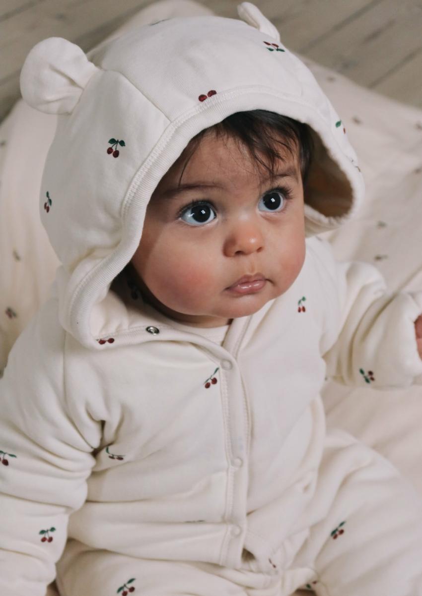 Outerwear | Kids Konges Sløjd NEWBORN ONESIE WITH HOOD Cherry