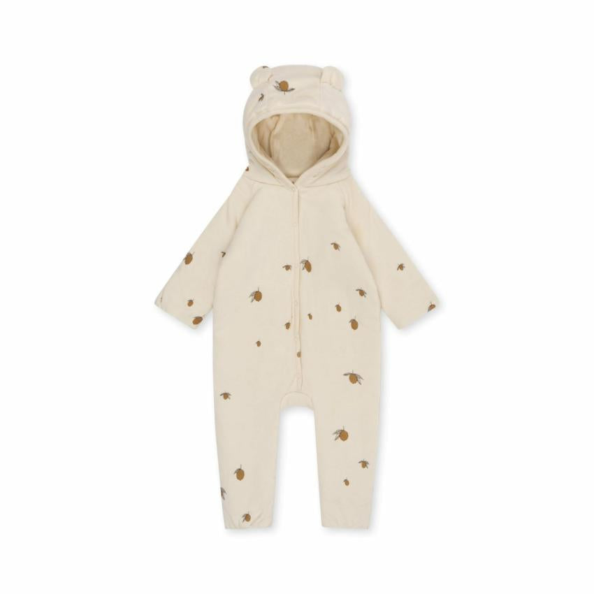 Outerwear | Kids Konges Sløjd NEWBORN ONESIE WITH HOOD Lemon