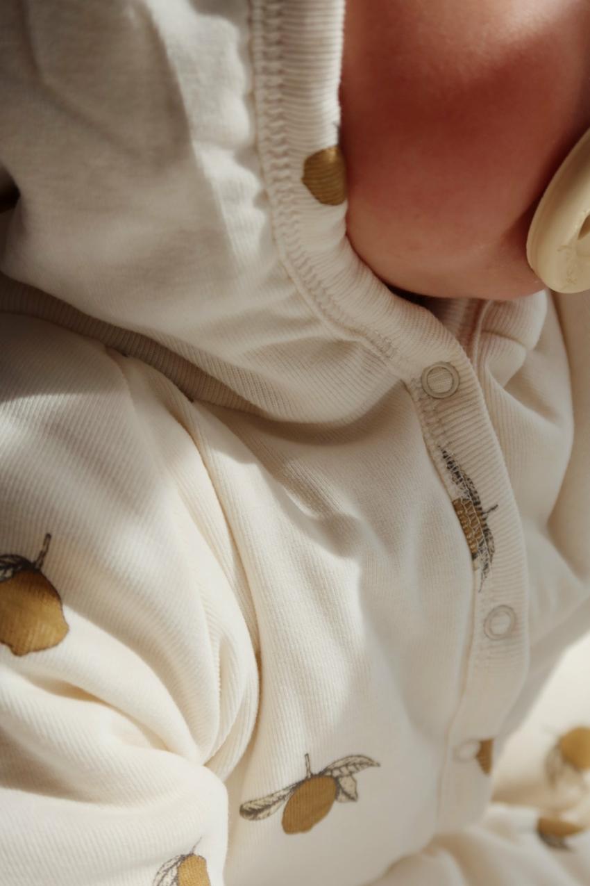 Outerwear | Kids Konges Sløjd NEWBORN ONESIE WITH HOOD Lemon