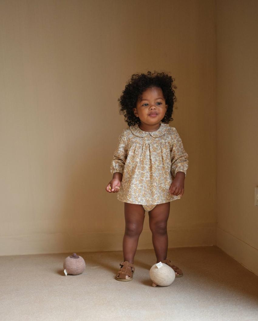 Shoes | Kids Konges Sløjd MINOU STRAP SANDAL SUEDE Cognac