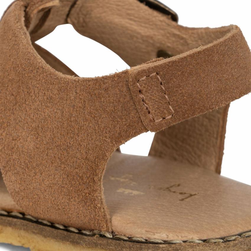 Shoes | Kids Konges Sløjd MINOU STRAP SANDAL SUEDE Cognac