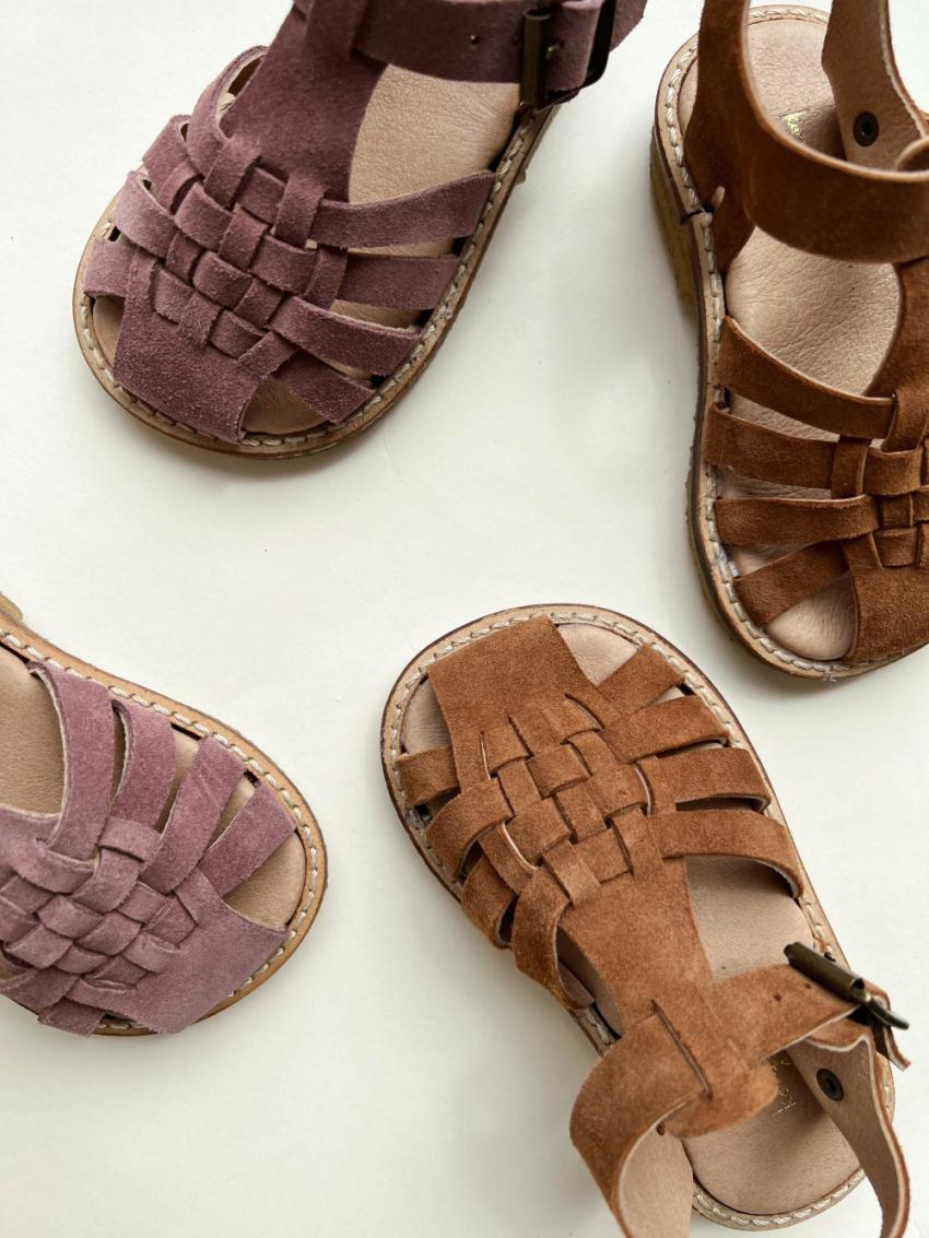 Shoes | Kids Konges Sløjd MINOU STRAP SANDAL SUEDE Cognac