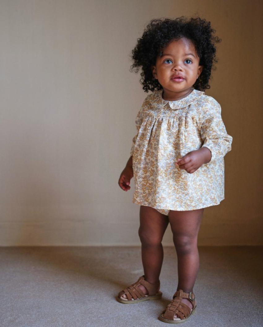 Shoes | Kids Konges Sløjd MINOU STRAP SANDAL SUEDE Cognac