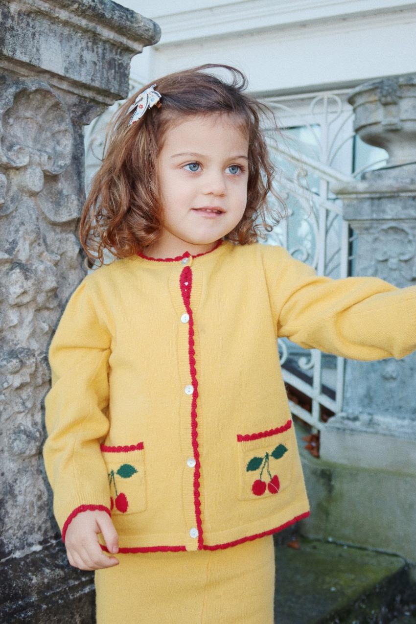 Tops | Kids Konges Sløjd ALEXA KNIT CARDIGAN Yolk Yellow