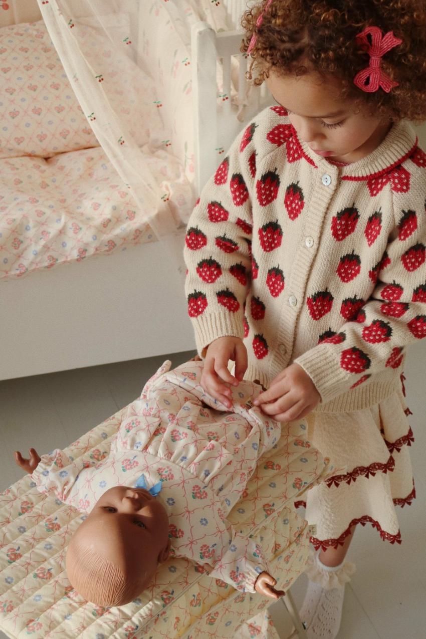 Tops | Kids Konges Sløjd BELOU KNIT COLLAR CARDIGAN Strawberry