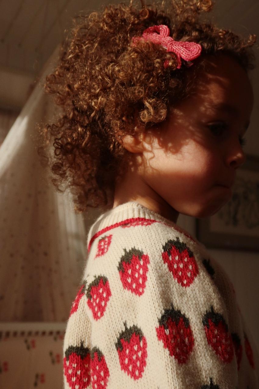 Tops | Kids Konges Sløjd BELOU KNIT COLLAR CARDIGAN Strawberry
