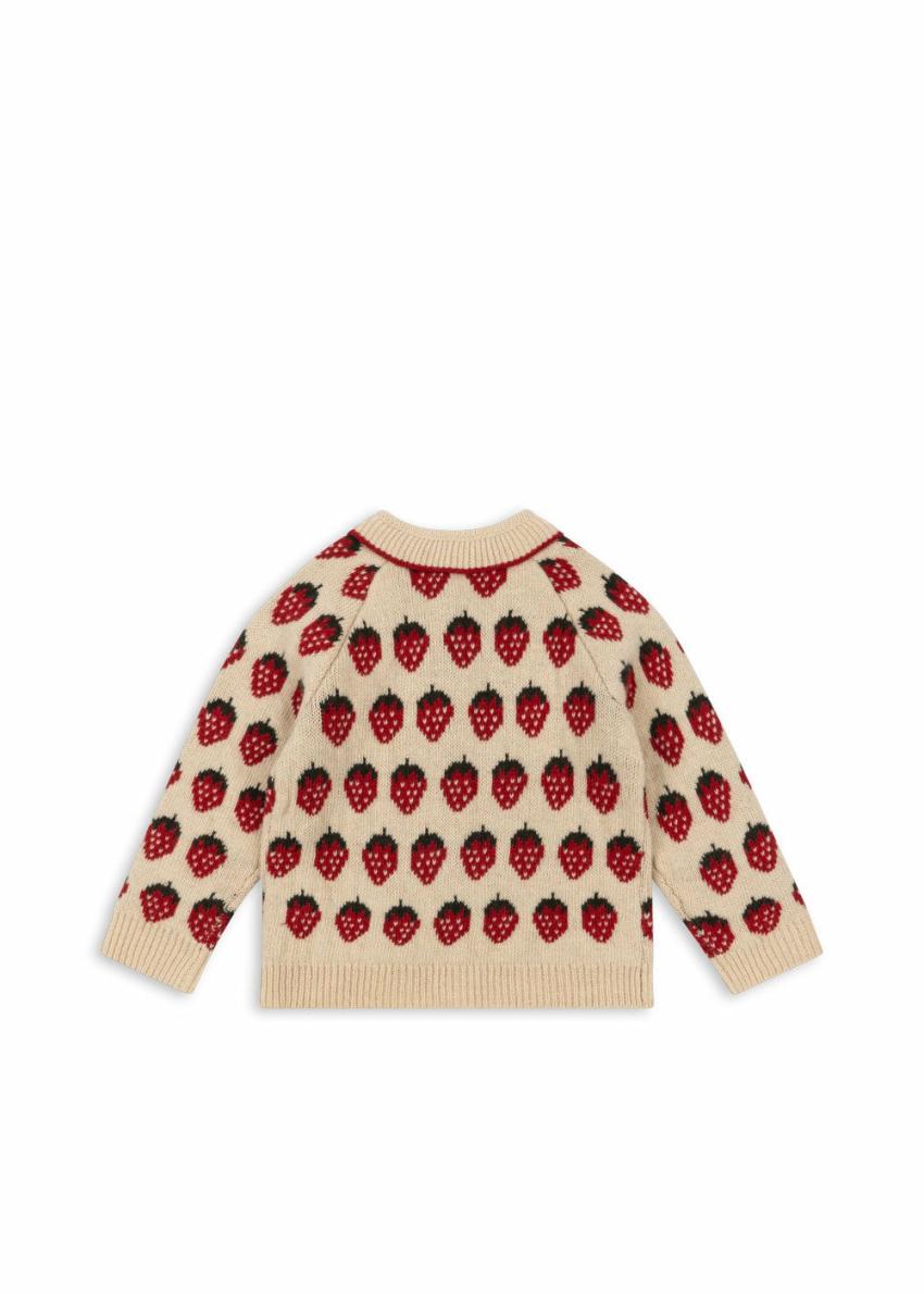 Tops | Kids Konges Sløjd BELOU KNIT COLLAR CARDIGAN Strawberry